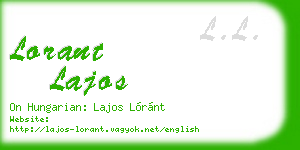 lorant lajos business card