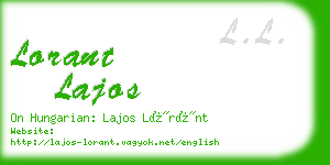 lorant lajos business card